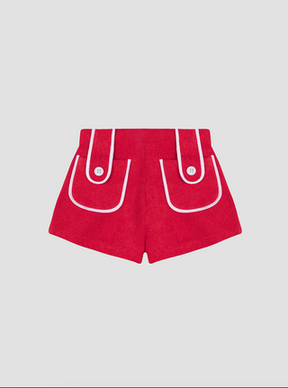 LA VESTE CARAMBOLA TOWEL SHORTS RED