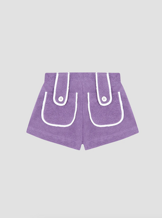 LA VESTE CARAMBOLA TOWEL SHORTS PURPLE