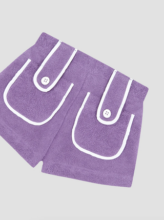 LA VESTE CARAMBOLA TOWEL SHORTS PURPLE