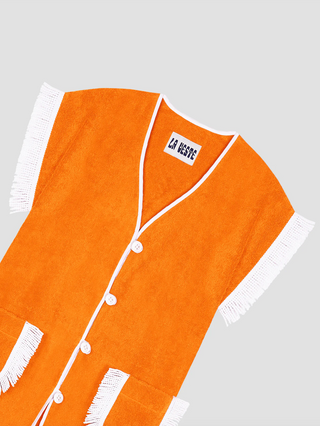LA VESTE PITAYA TOWEL DRESS ORANGE