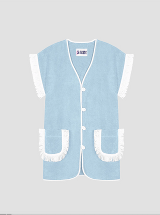 LA VESTE PITAYA TOWEL DRESS CELESTE