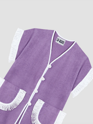 LA VESTE PITAYA TOWEL DRESS PURPLE