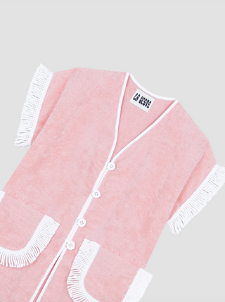LA VESTE PITAYA TOWEL DRESS PINK