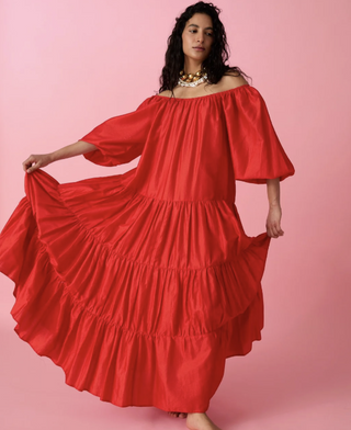 JAUNE HAGIA SOFIA DRESS RED