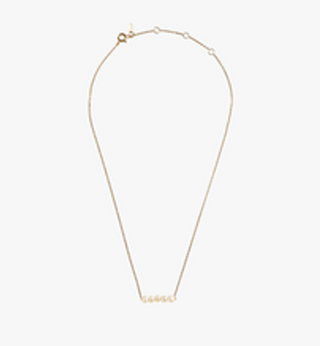 OCEANO JEWELS ILE RONDE NECKLACE GOLD VERMEIL 5 PEARLS
