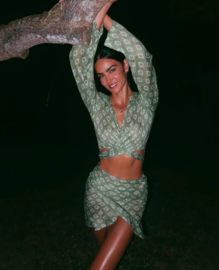 AMANI YANI JUA SHORT SET IN LIGHT GREEN