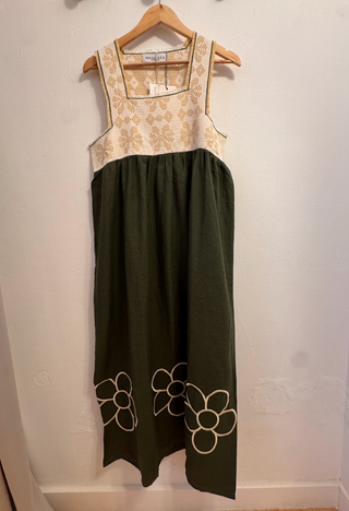 NINALEUCA FLORA GREEN DRESS