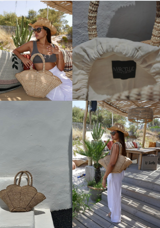 MARCELLE KENZO MM RAFFIA HANDBAG