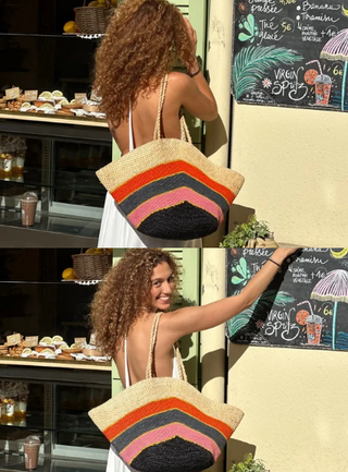 MARCELLE NADI RAFFIA BAG