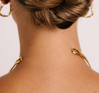PIERETTI FERGIE CHOKER NECKLACE GOLD PLATE 18K