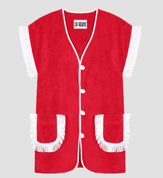 LA VESTE PITAYA TOWEL DRESS RED