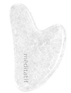 MEDITATIF HEART GUA SHA CLEAR QUARTZ