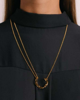 PIERETTI FABI PENDANT NECKLACE GOLD PLATE 18K