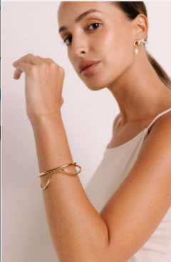PIERETTI FAE CUFF BRACELET GOLD PLATE 28KT
