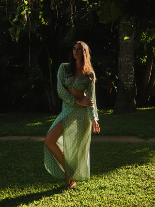 AMANI YANI JUA LONG SET LIGHT GREEN