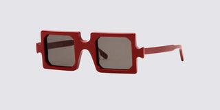 DELARGE MISQUARE RED-GREY SUNGLASSES