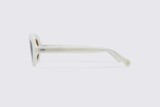 DELARGE ASAWA MILKY WHITE SUNGLASSES