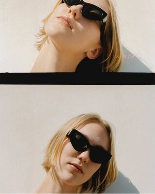 DELARGE SHAPES BLACK SUNGLASSES