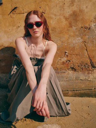 DELARGE BARDI MILKY RED SUNGLASSES