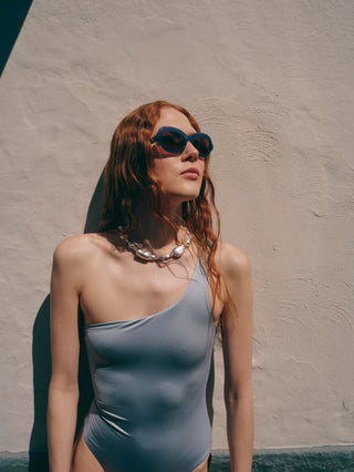 DELARGE ASAWA MILKY BLUE SUNGLASSES