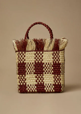 ALIU PALMA MINI VICHY TERRACOTA BAG