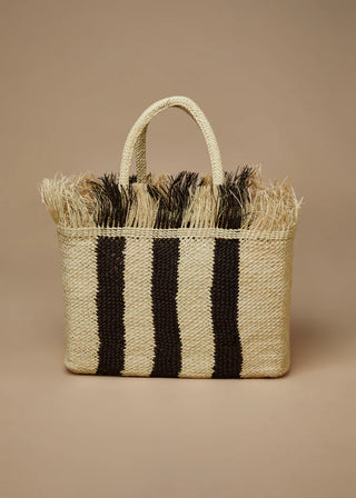 ALIU PALMA MEDIUM STRIPES BLACK BAG