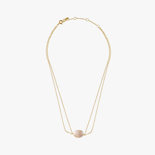 OCEANO JEWELS HELVETIA NECKLACE GOLD VERMEIL DROP WHITE