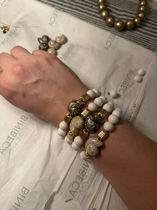 BINIBECA WHITE CORAL AMMONITE HERO BRACELET