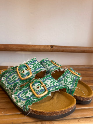 NINALEUCA LA GEMELLE SHOES VERDE & CELESTE