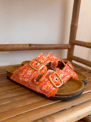 NINALEUCA LA GEMELLE SHOES ARANCIO & FUCSIA