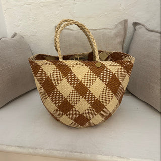 GUANABANA CANASTO BAG M CUADROS TOST/MARR