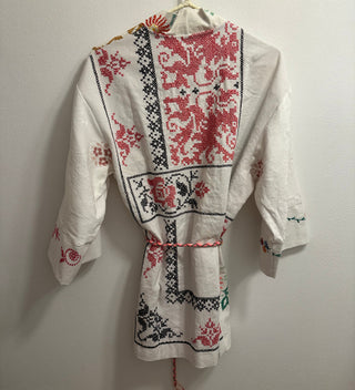 RELAX RE-LUX KIMONO JACKET EMBROIDERED COTTON