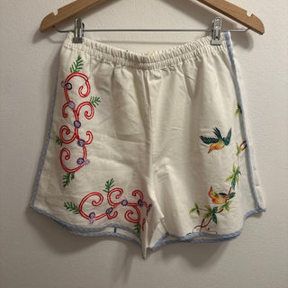 RELAX RE-LUX SHORTS EMBROIDERED COTTON