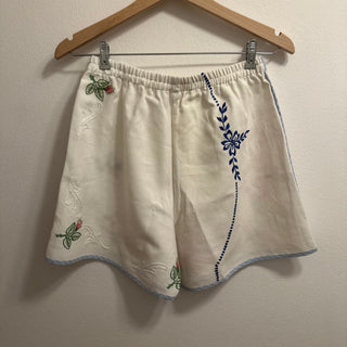 RELAX RE-LUX SHORTS EMBROIDERED COTTON