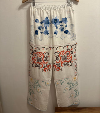 RELAX RE-LUX PJ PANTS EMBROIDERED COTTON
