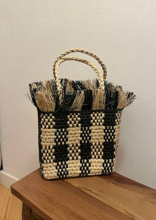 ALIU PALMA MINI VICHY KHAKI BAG