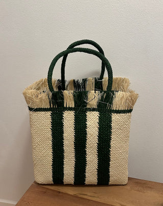 ALIU PALMA MEDIUM STRIPES KHAKI BAG
