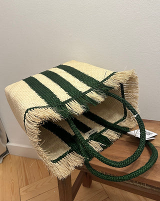 ALIU PALMA MEDIUM STRIPES KHAKI BAG