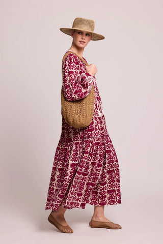 KLEED SANNAR AUBERGINE DRESS