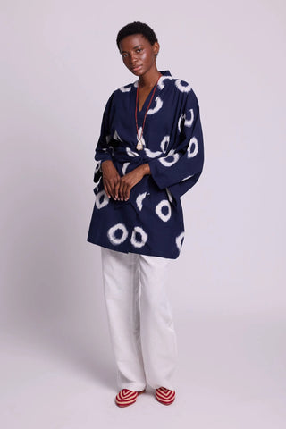 KLEED BLUE MANDA SHORT KIMONO