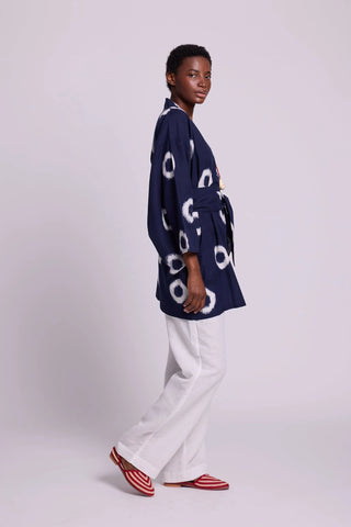 KLEED BLUE MANDA SHORT KIMONO