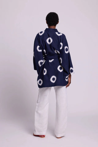 KLEED BLUE MANDA SHORT KIMONO