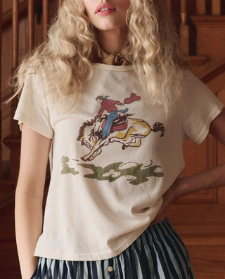 THE GREAT THE LITTLE TEE W/ RIDER GRAPHIC WASHED WHITE