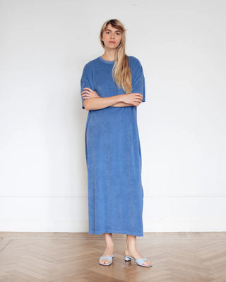 RAFF DAHLIA TERRY TOWELLING DRESS STONE