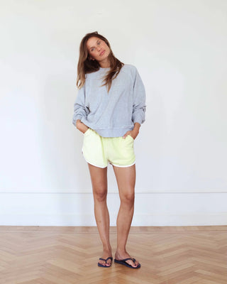 RAFF GEORGE TERRY TOWELLING SWEATER GREY MELANGE