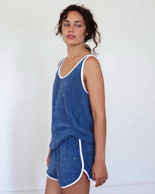 RAFF RENEE TERRY TOWELLING TOP STONE