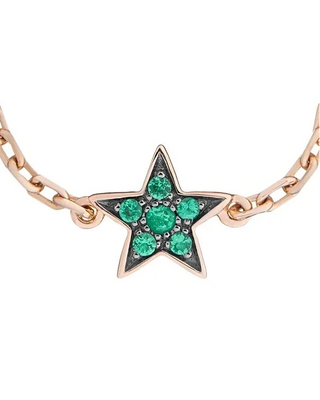 SAMANTHA TEA LONE STAR CHAIN RING EMERALDS