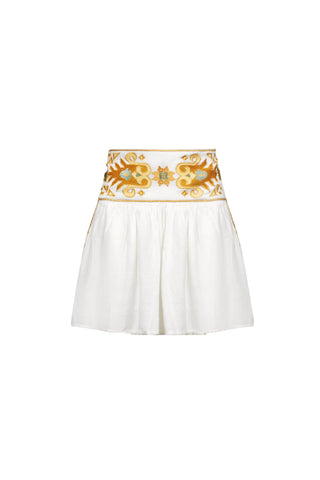 NATACHA & VANESSA SKIRT TESSA SOFIA OFF WHITE