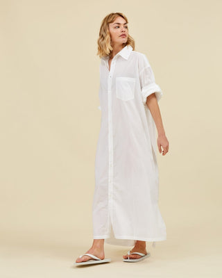 SEAMEHAAPY GEENAH SHIRT DRESS POPLIN UNI 100 WHITE