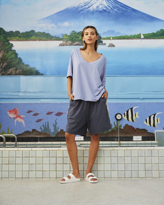 SEAMEHAPPY OBI TEE 457 GREY BLUE